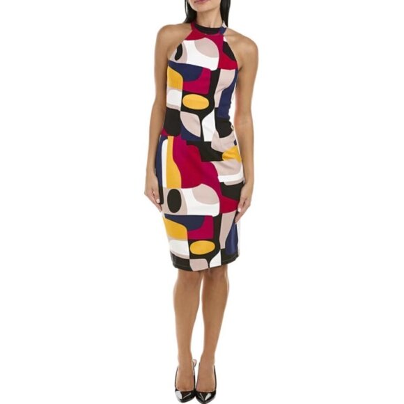 Trina Turk 'Emotion' Abstract-Print Sleeveless Halter Dress, Multicolor - Picture 1 of 2